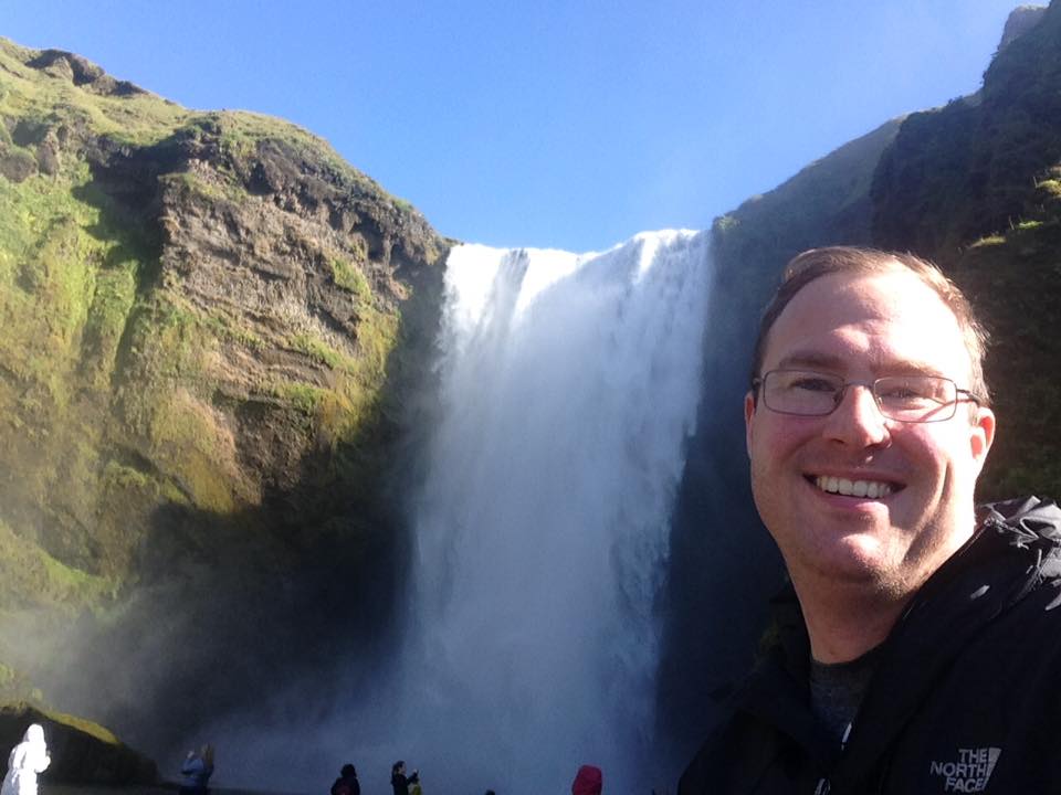 Aaron at a Waterfall